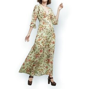 NWT Ghost Floral Maxi dress‎  Meadow Lara Dress, Size M